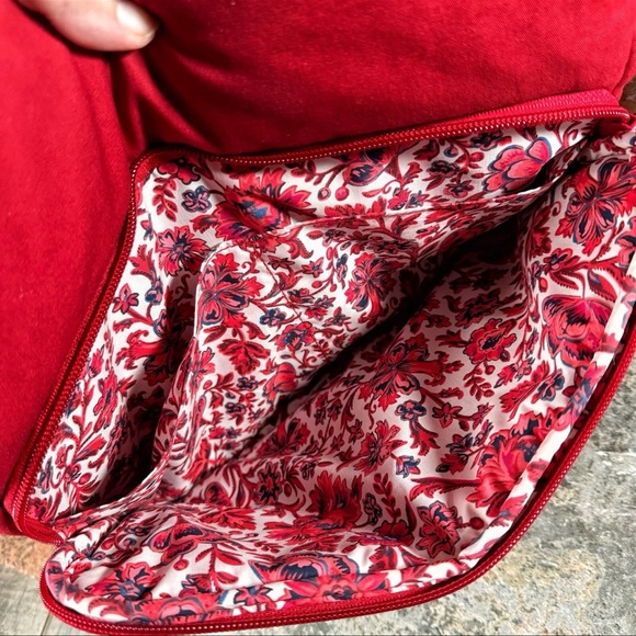 VERA BRADLEY Cardinal Red Recycled Cotton Utility Crossbody - Picture 9 of 15